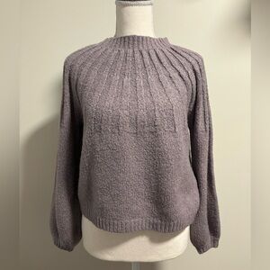 Cloth by Design Mock Neck Sweater| Medium Dusty Lavender | Ribbed Long Sleeve